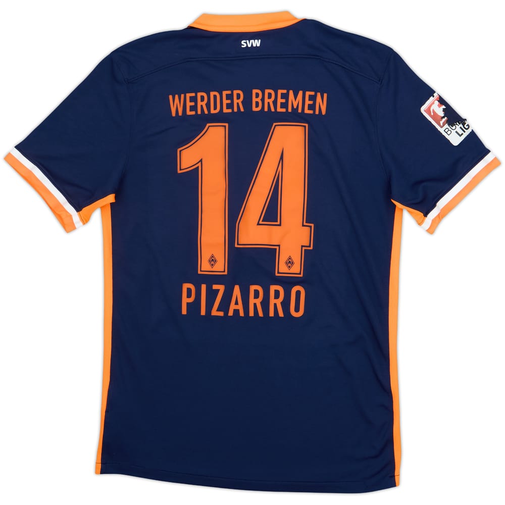 Camiseta de visitante del Werder Bremen 2015-16 Pizzaro #14 - 4/10 - (M)
