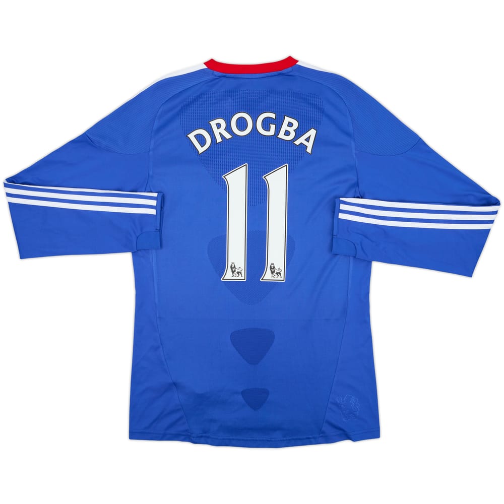 2010-11 Chelsea Home L/S Shirt Drogba #11 - 10/10 - (S)