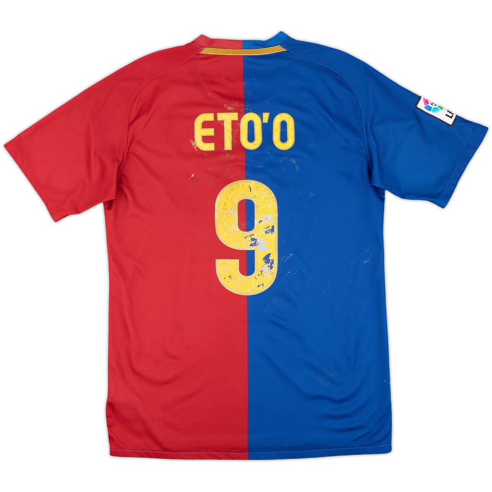 2008-09 Barcelona Home Shirt Eto'o #9 - 4/10 - (S)