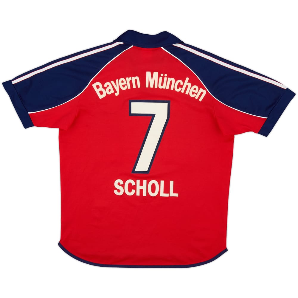 1999-01 Bayern Munich Home Shirt Scholl #7 - 8/10 - (XL.Boys)
