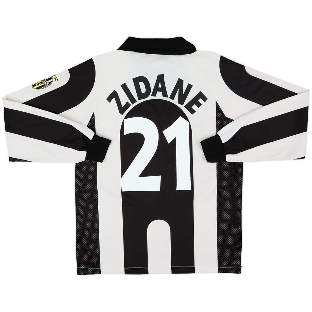 1997-98 Juventus Basic Centenary Home L/S Shirt Zidane #21 - 6/10 - (L)