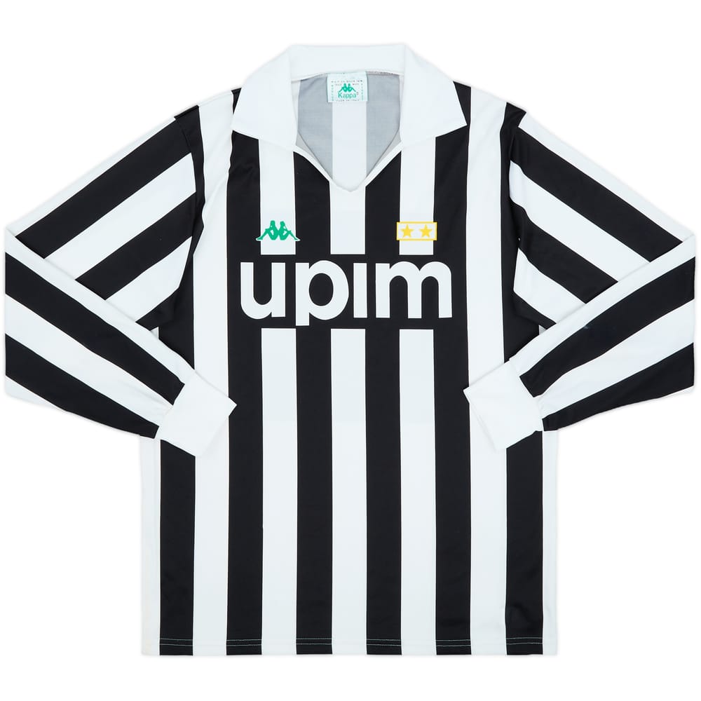 1990-92 Juventus Basic Home L/S Shirt - 7/10 - (L)
