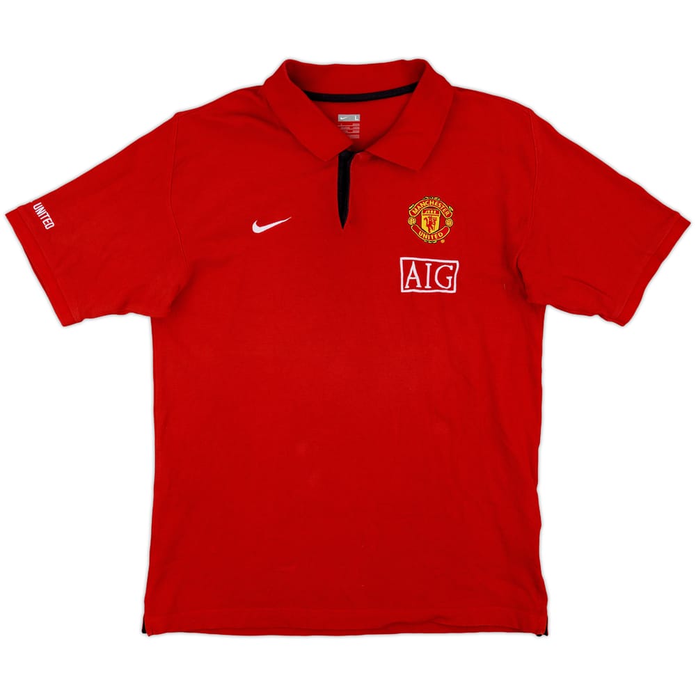 2008-09 Manchester United Nike Polo Shirt - 8/10 - (L)