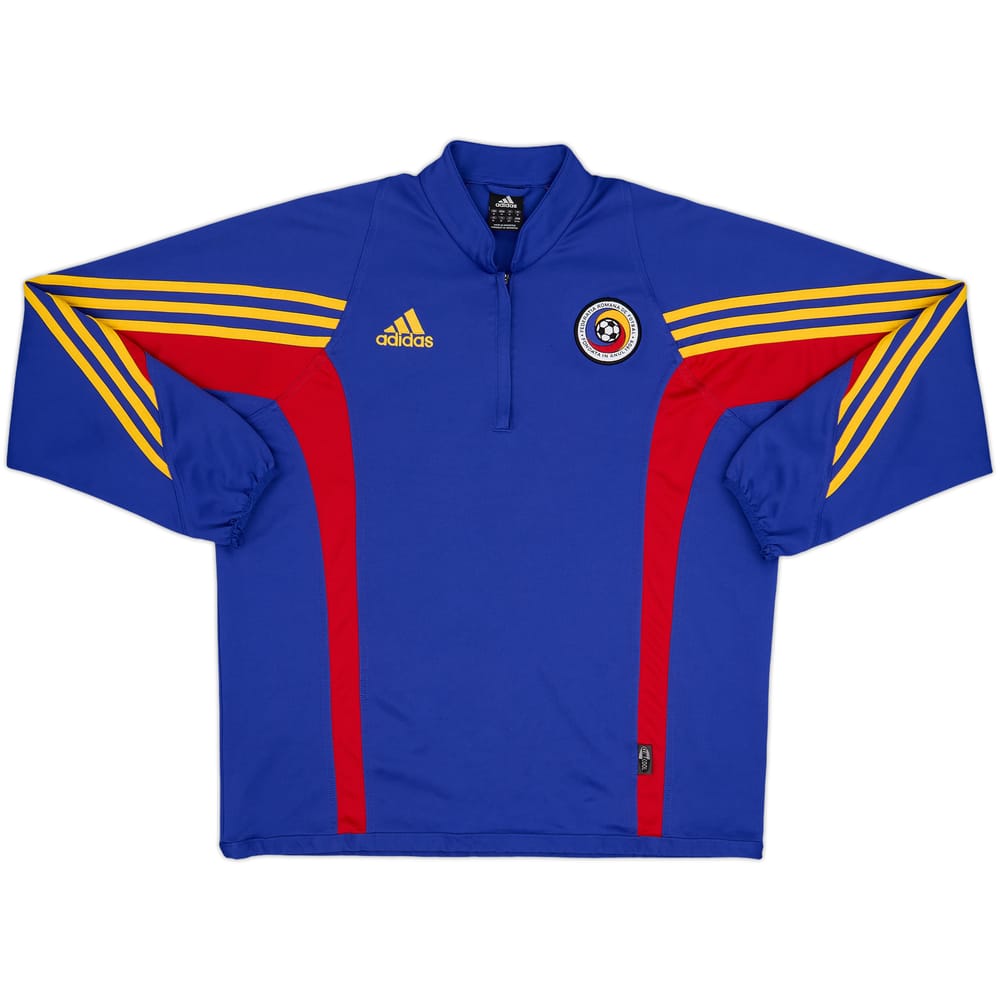 2000-02 Romania adidas 1/4 Zip Drill Top - 8/10 - (M)