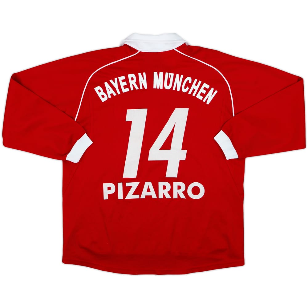 2005-06 Bayern Munich Home L/S Shirt Pizarro #14 - 7/10 - (L.Boys)