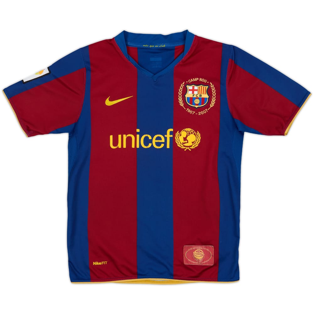 2007-08 Barcelona Home Shirt - 6/10 - (M.Boys)