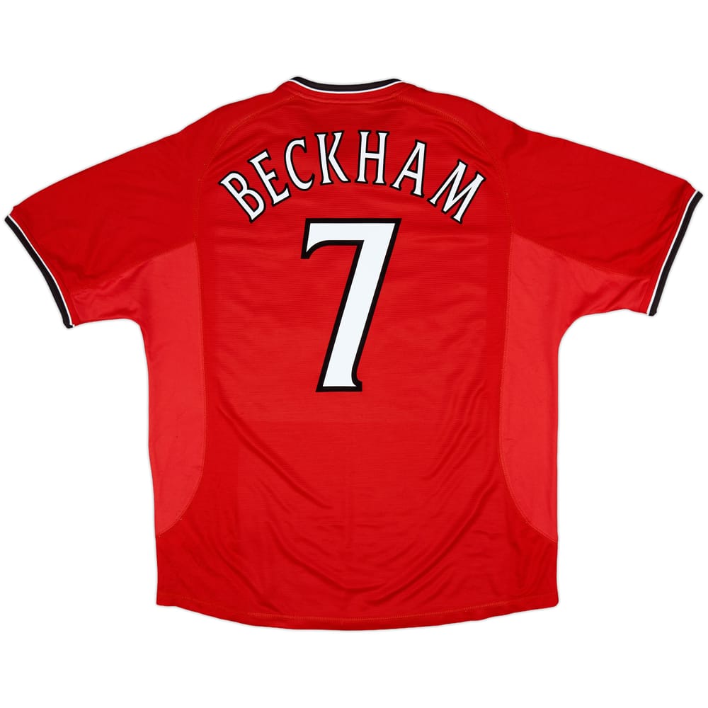 2000-02 Manchester United Home Shirt Beckham #7 - 5/10 - (XL)