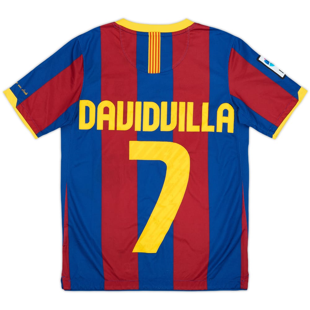 2010-11 Barcelona Home Shirt David Villa #7 - 6/10 - (M.Boys)