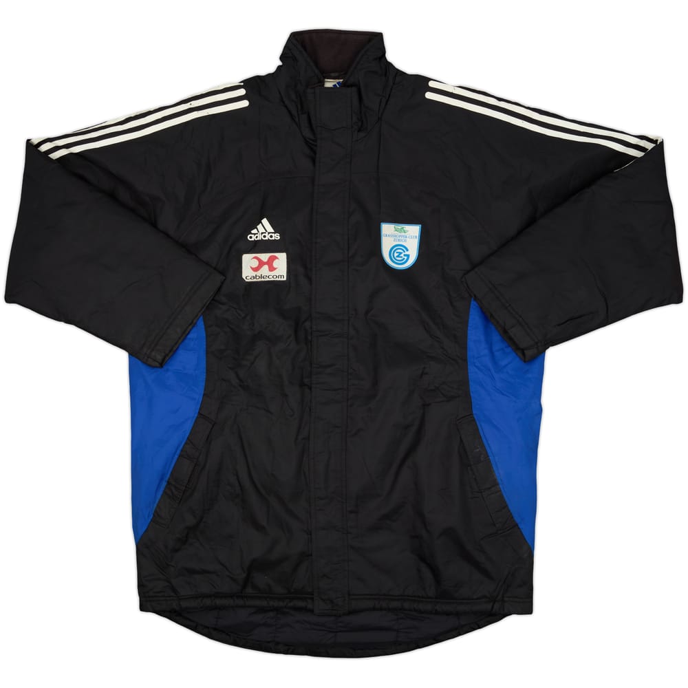 2001-02 Grasshoppers Player Issue adidas Padded Bench Coat - 7/10 - (L/XL)