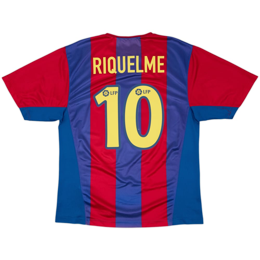 2002-03 Barcelona Basic Home Shirt Riquelme #10 - 6/10 - (L)