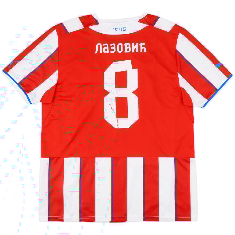 2013-14 Red Star Belgrade Home Shirt Lazovic #8 - 6/10 - (XL)