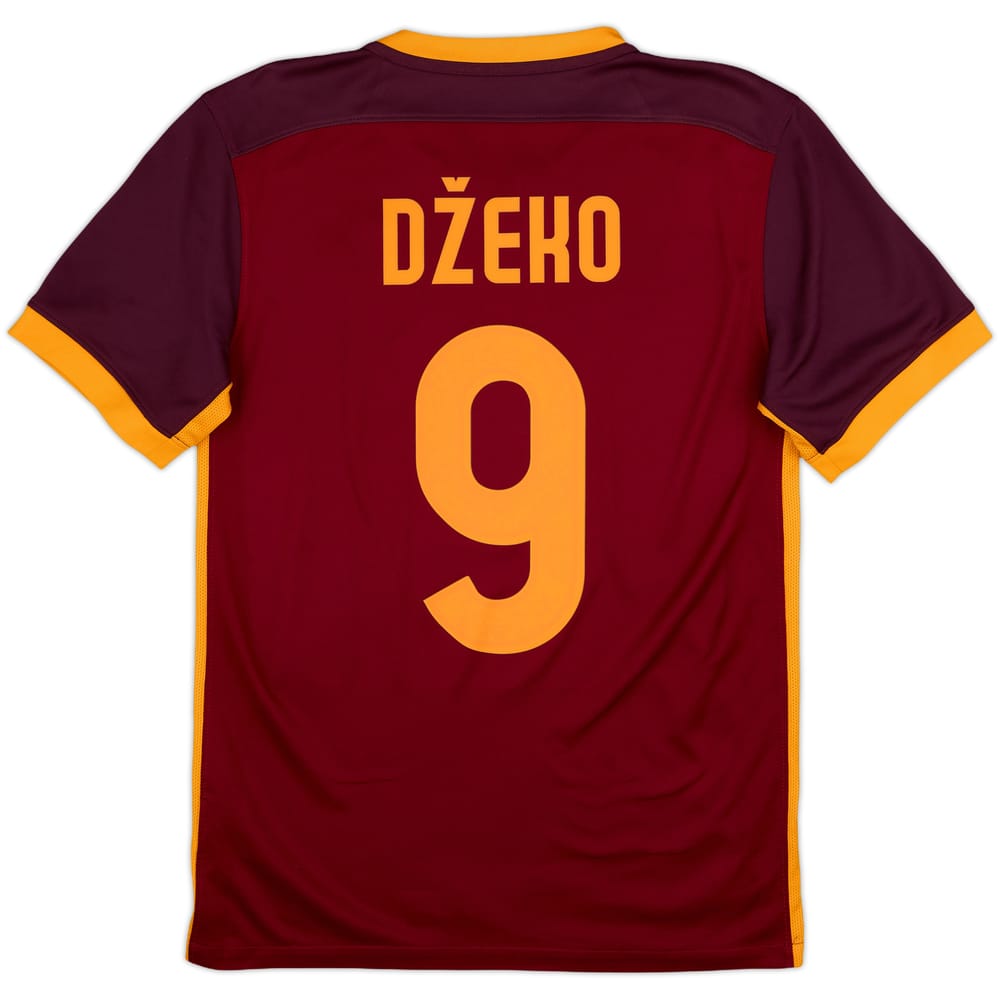 2015-16 Roma Home Shirt Dzeko #9 - 8/10 - (S)