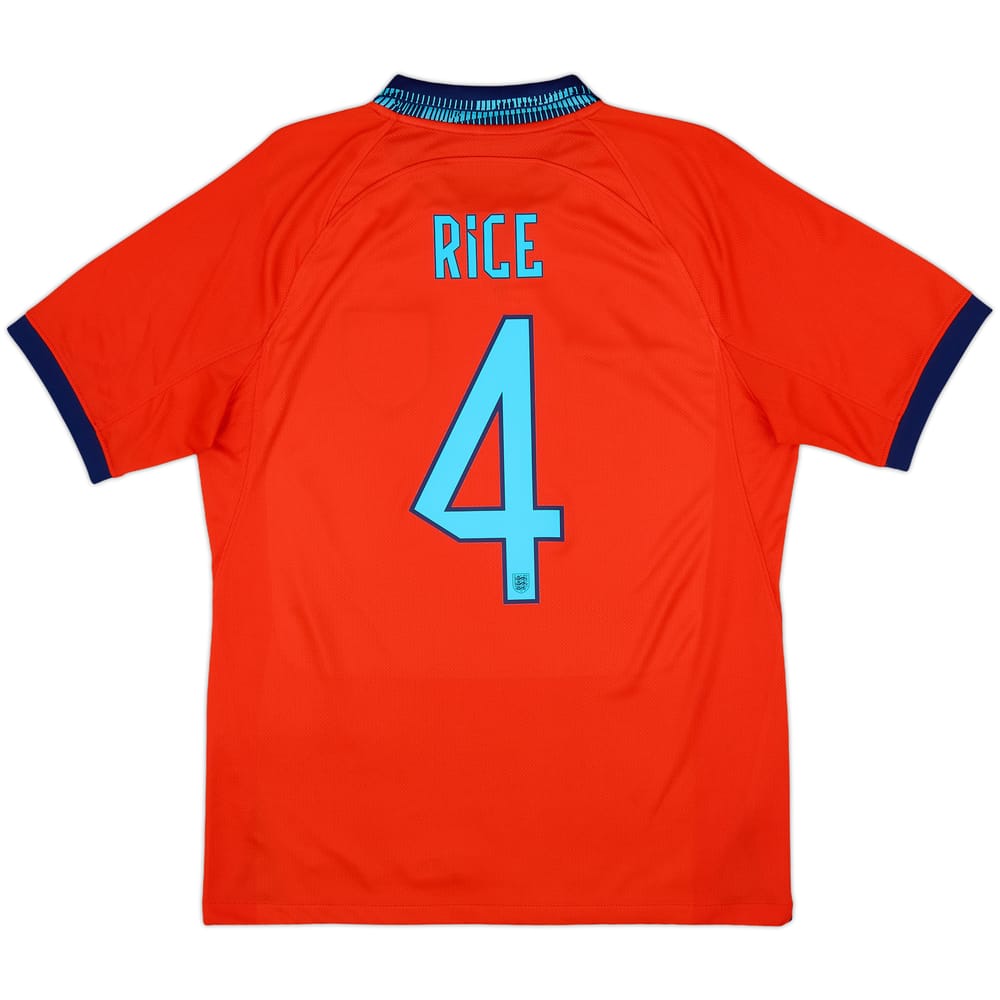2022-23 England Away Shirt Rice #4 - 9/10 - (M)