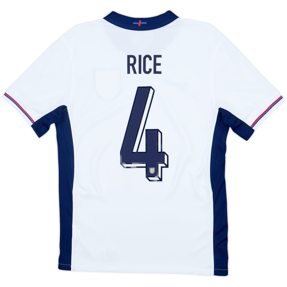 2024-25 England Home Shirt Rice #4 - 10/10 - (S)