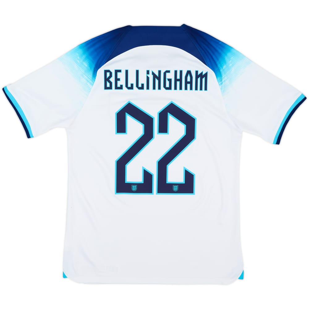 2022-23 England Home Shirt Bellingham #22 - 7/10 - (S)