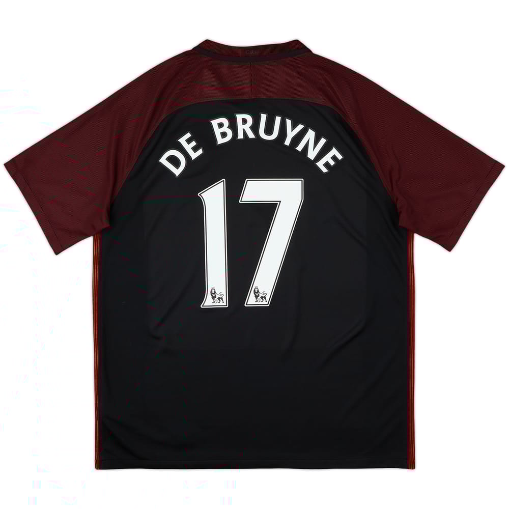 2016-17 Manchester City Away Shirt De Bruyne #17 - 9/10 - (XL)