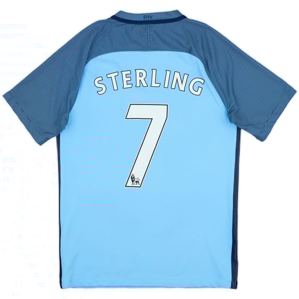 2016-17 Manchester City Home Shirt Sterling #7 - 8/10 - (S)