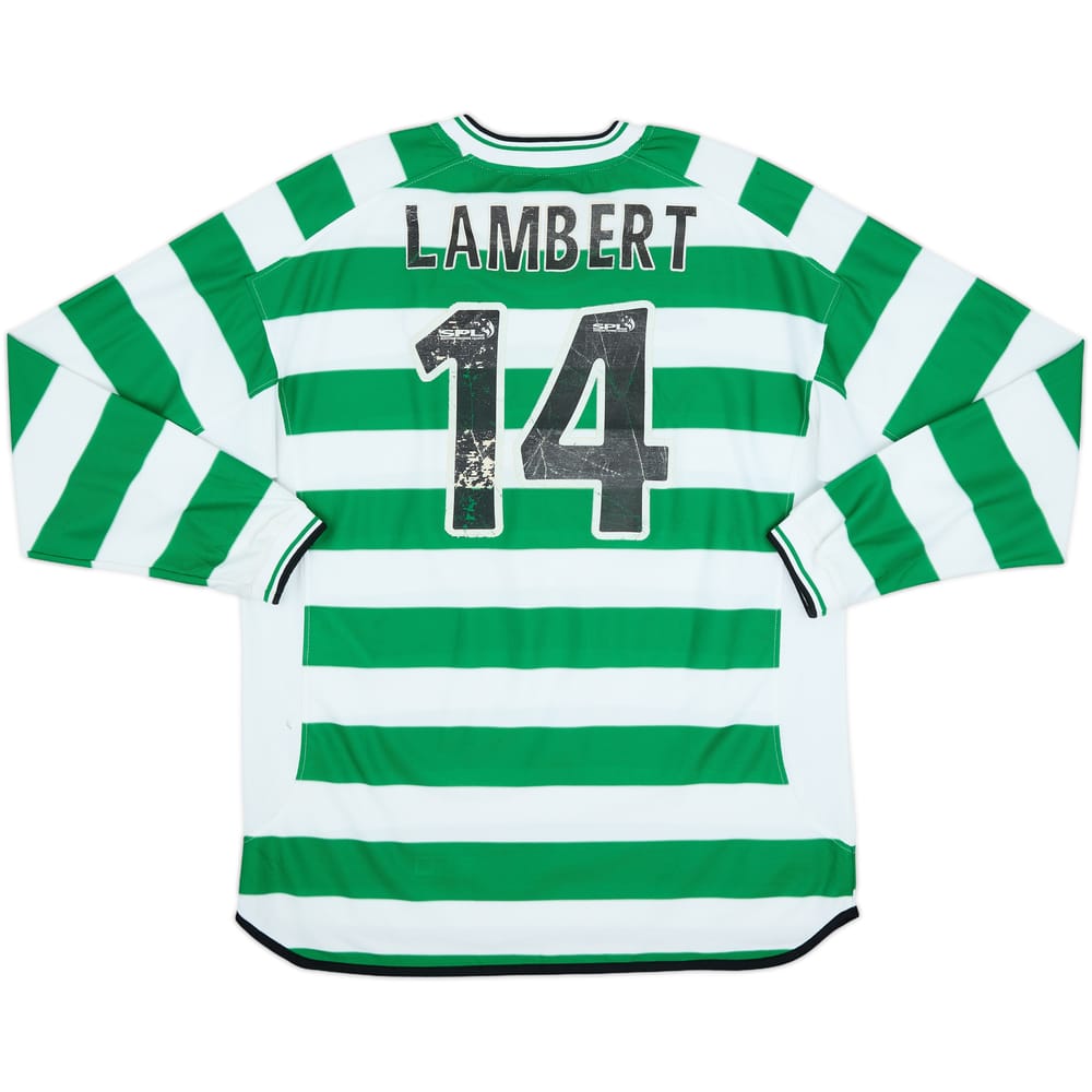 2001-03 Celtic Home L/S Shirt Lambert #14 - 5/10 - (XL)