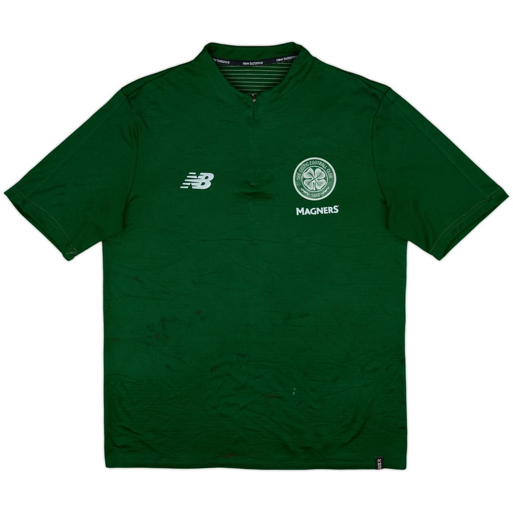 2017-18 Celtic New Balance 1/4 Zip Polo Shirt - 4/10 - (L)