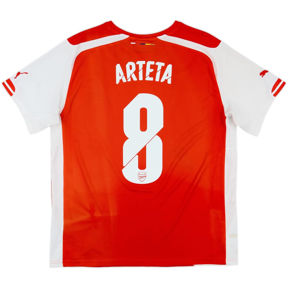 2014-15 Arsenal Home Shirt Arteta #8 - 5/10 - (L)