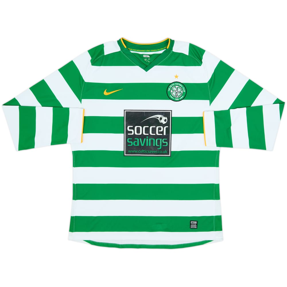 2008-10 Celtic Player Issue Home L/S Shirt #19 - 4/10 - (XL)
