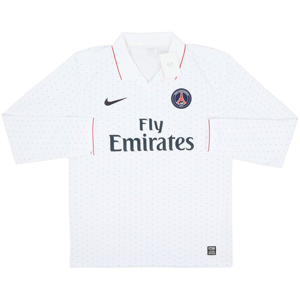 2009-10 Paris Saint-Germain Camiseta de manga larga visitante de edición de jugador (L)