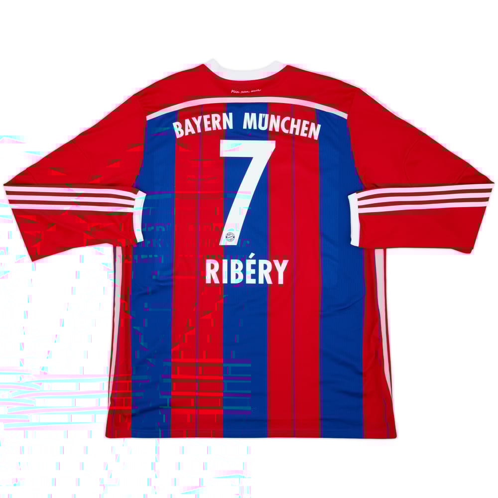 2014-15 Bayern Munich Home L/S Shirt Ribery #7 - 8/10 - (XXL)