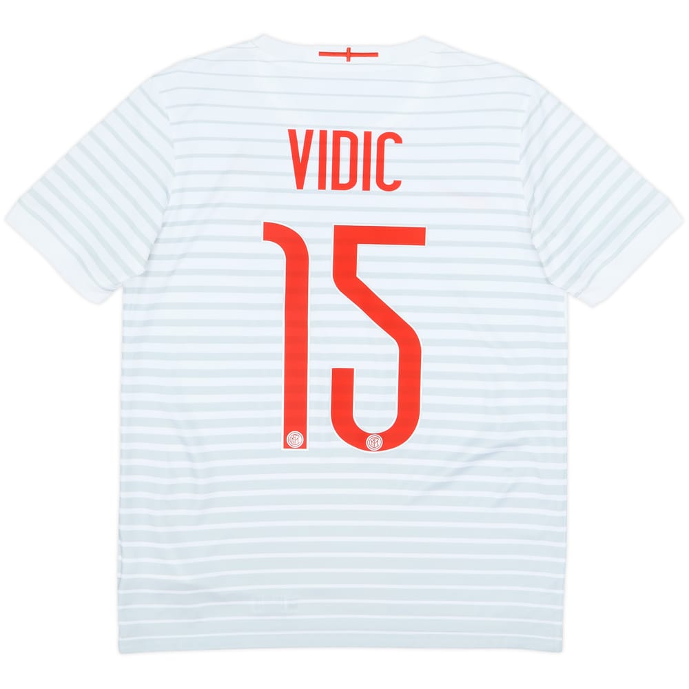 2014-15 Inter Milan Away Shirt Vidic #15 - 7/10 - (XL.Boys)