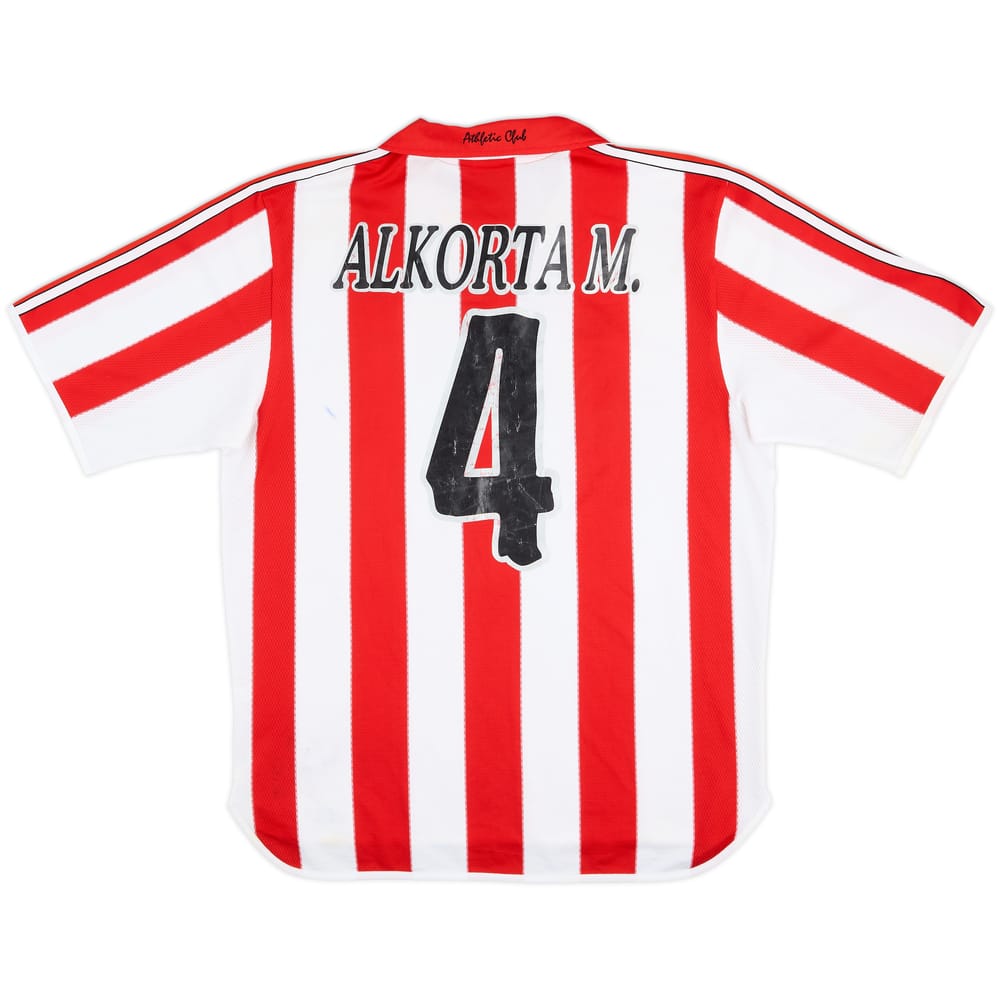 1999-01 Athletic Bilbao Player Issue Home Shirt Alkorta M. #4 - 6/10 - (L)