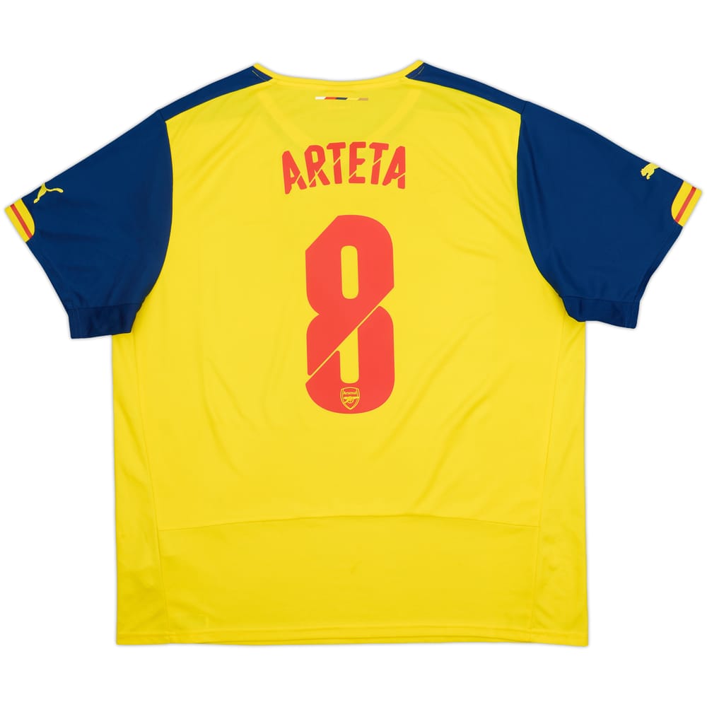 2014-15 Arsenal Away Shirt Arteta #8 - 8/10 - (XXL)