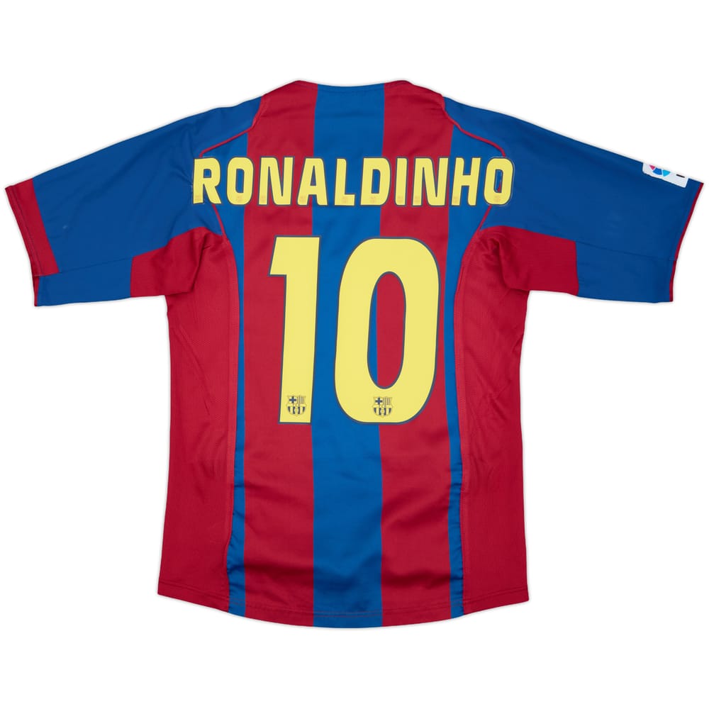 2004-05 Barcelona Home Shirt Ronaldinho #10 - 9/10 - (S)