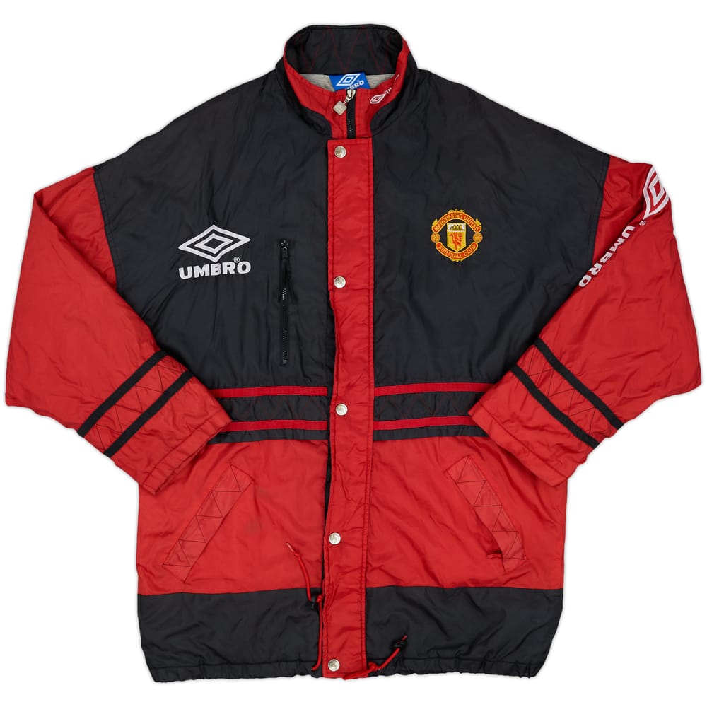 1996-97 Manchester United Umbro Padded Bench Coat - 8/10 - (L)