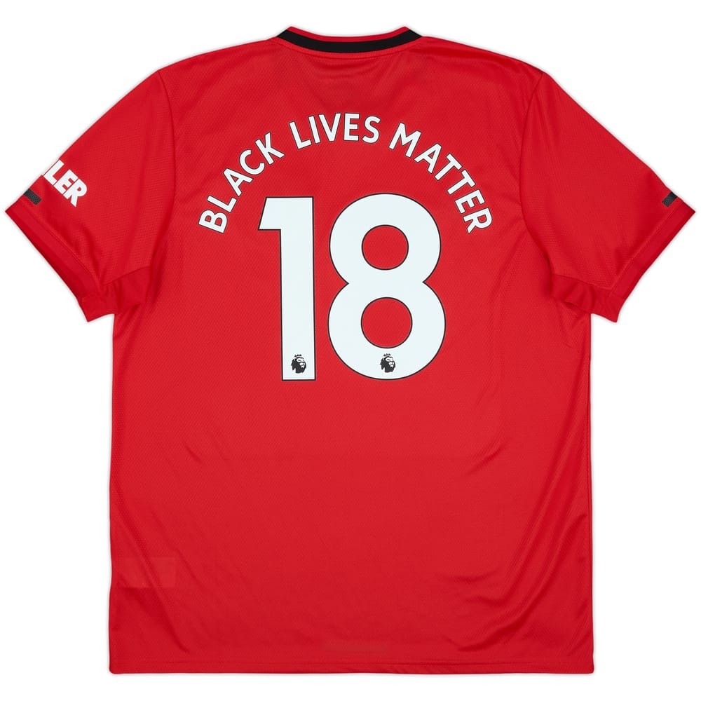 2019-20 Manchester United Home Shirt Black Lives Matter #18 (XL)