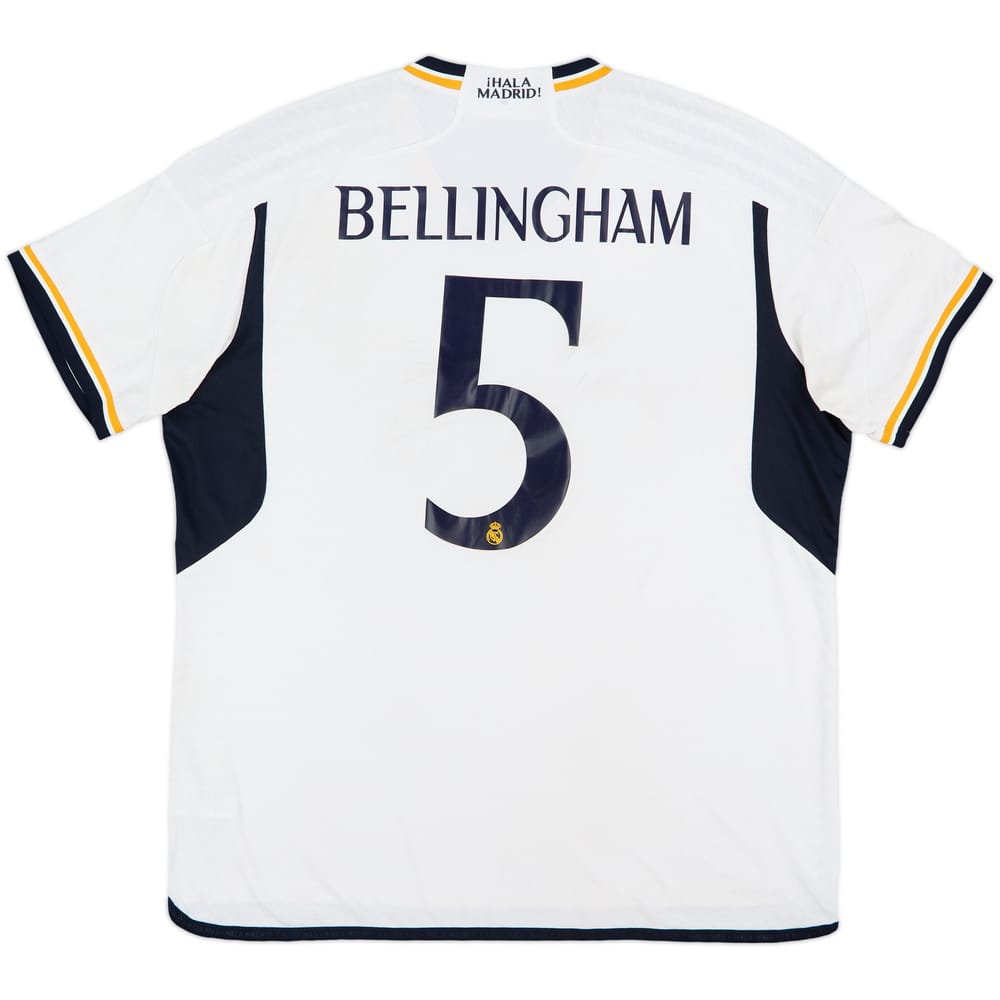 2023-24 Real Madrid Authentic Home Shirt Bellingham #5 - 6/10 - (XXL)