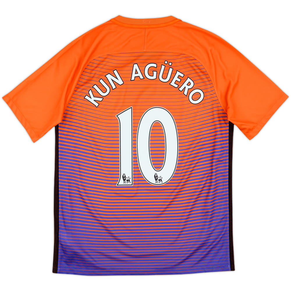 2016-17 Manchester City Third Shirt Kun Aguero #10 - 10/10 - (M)