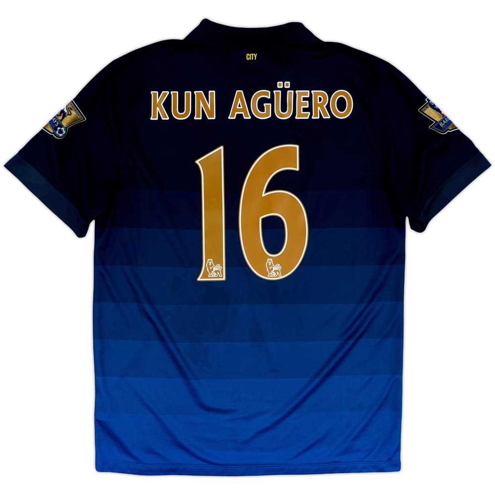 2014-15 Manchester City Away Shirt Kun Aguero #16 - 6/10 - (L)
