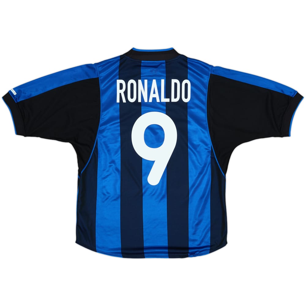 2000-01 Inter Milan Home Shirt Ronaldo #9 - 9/10 - (S)