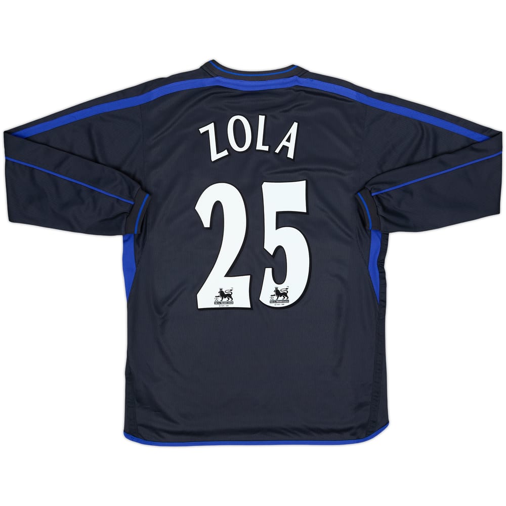 2002-04 Chelsea Away L/S Shirt Zola #25 - 9/10 - (M)
