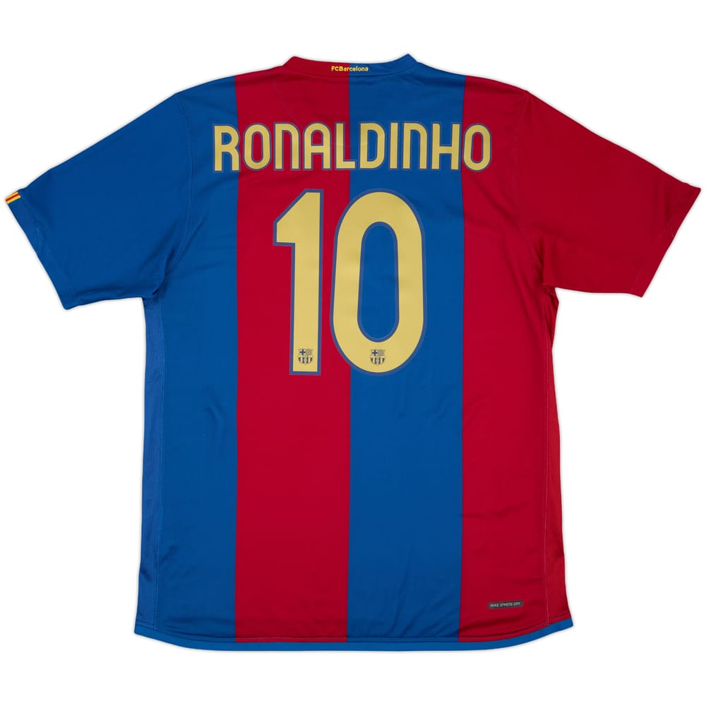 2006-07 Barcelona Home Shirt Ronaldinho #10 - 8/10 - (L)