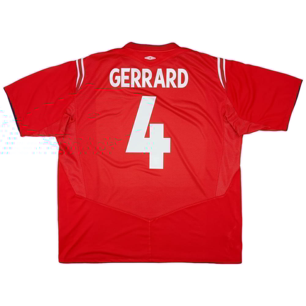 2004-06 England Away Shirt Gerrard #4 - 5/10 - (3XL)