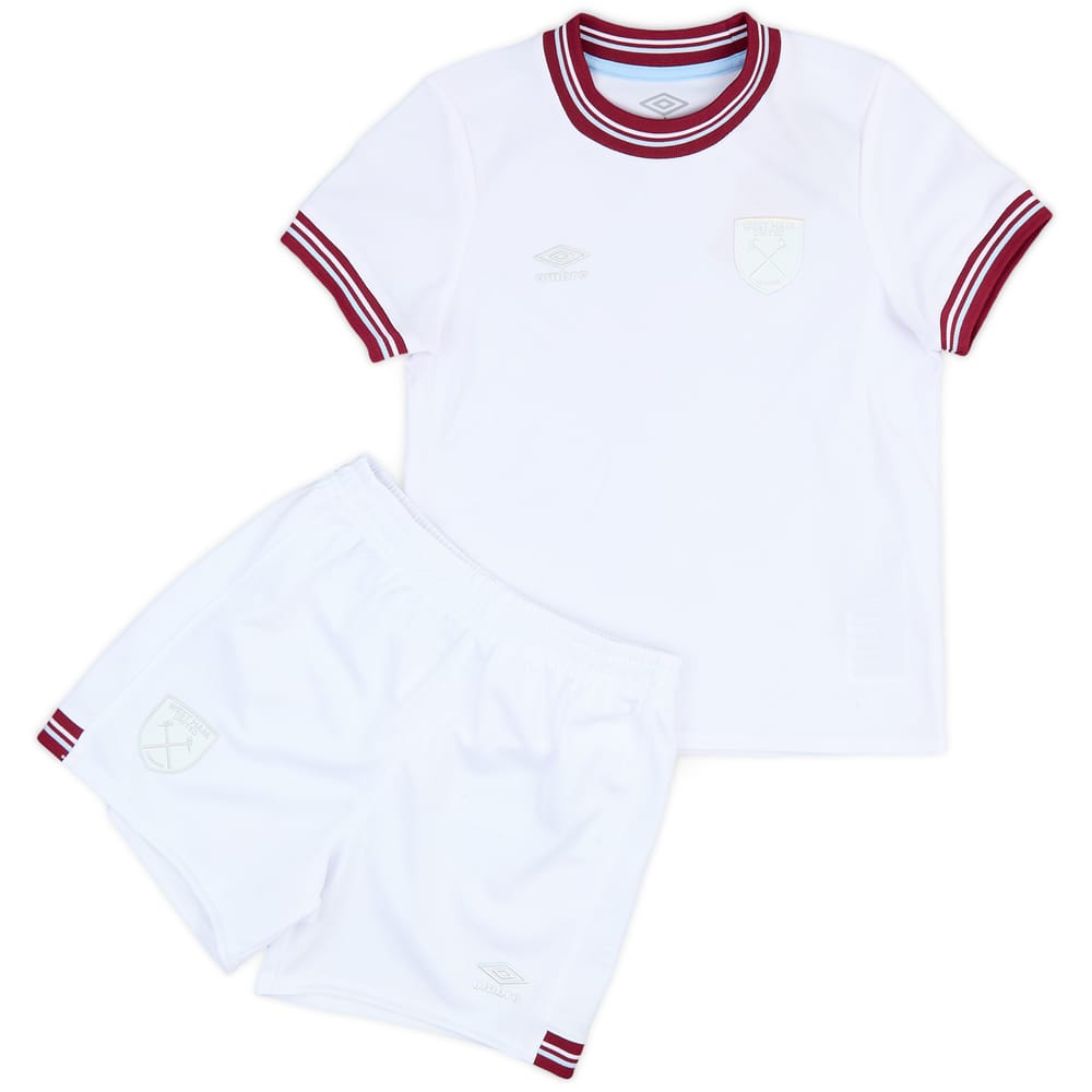 2023-24 West Ham Away Shirt & Shorts Kit (Little Kids)