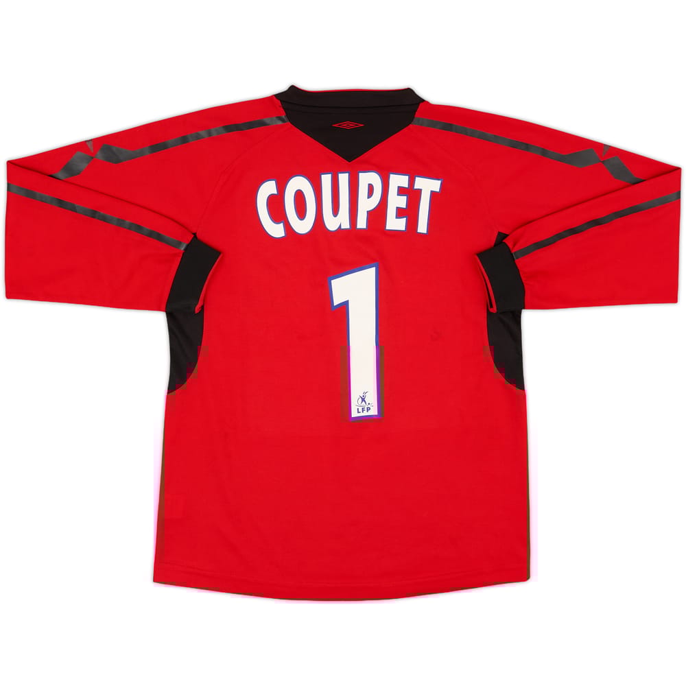 2004-06 Lyon GK Shirt Coupet #1 - 7/10 - (M.Boys)