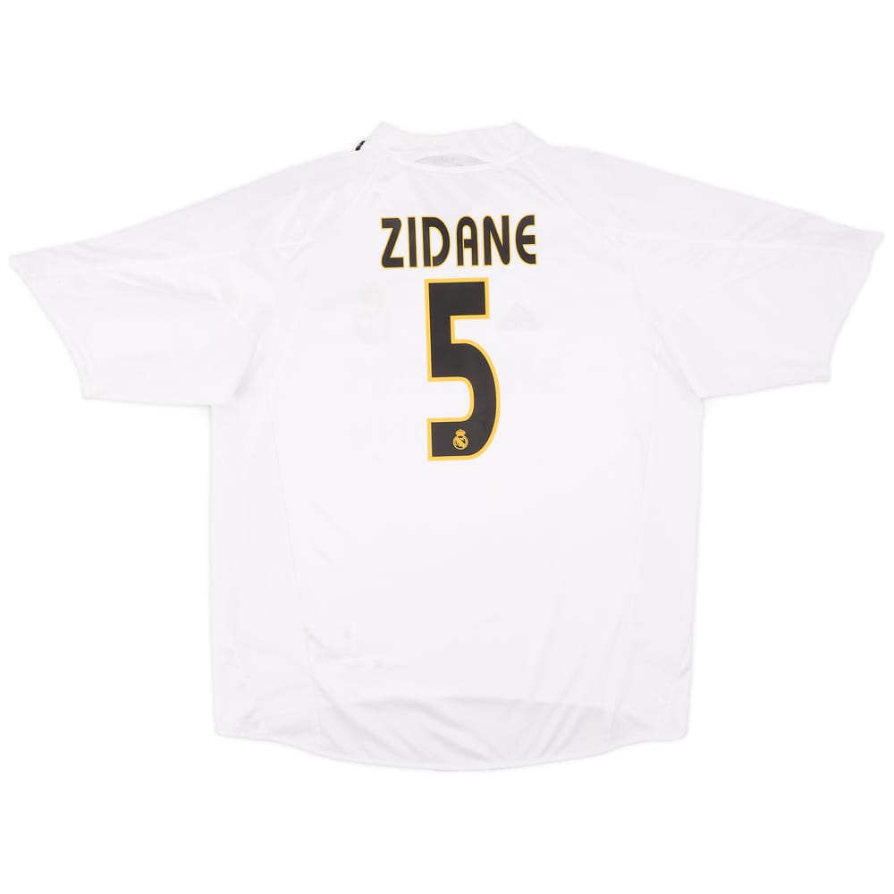 2004-05 Real Madrid Home Shirt Zidane #5 - 7/10 - (XL)