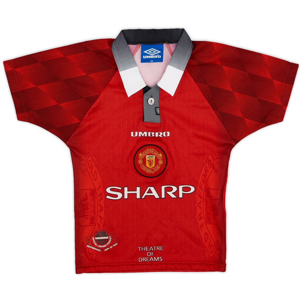 1996-98 Manchester United Home Shirt - 8/10 - (S.Boys)
