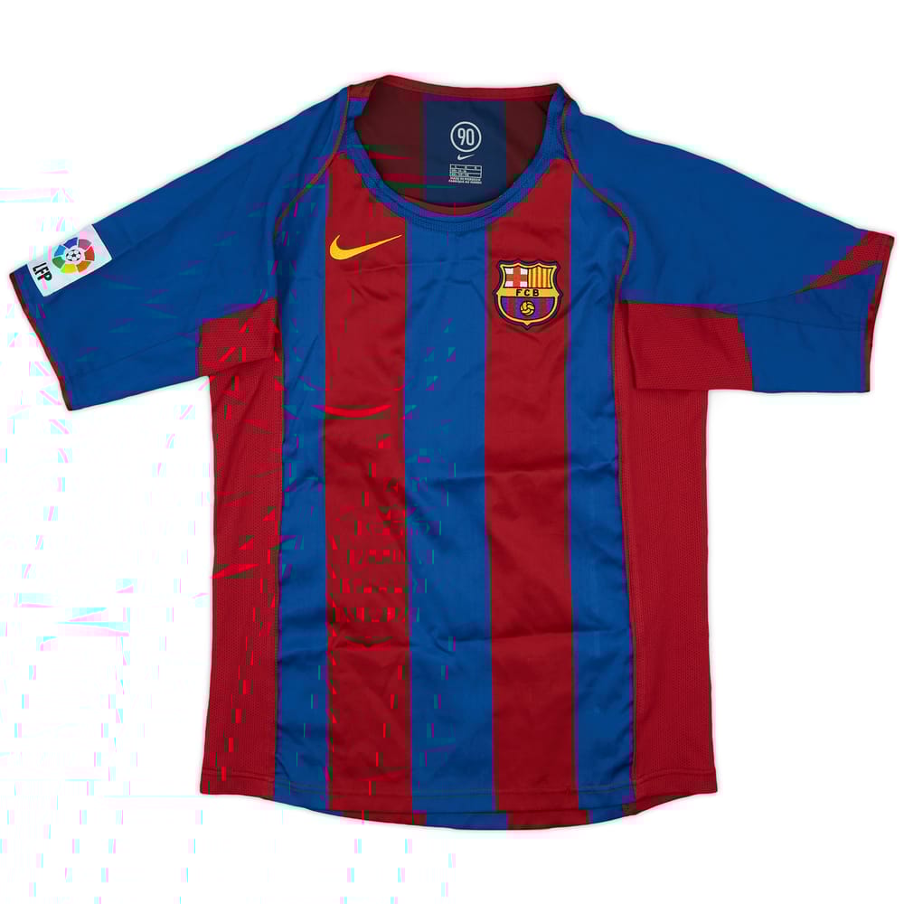 2004-05 Barcelona Home Shirt - 9/10 - (L.Boys)