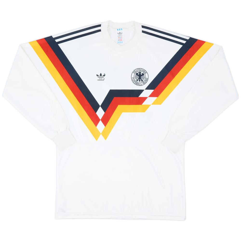 1988-90 West Germany Home L/S Shirt #10 (Matthaus) - 9/10 - (L)