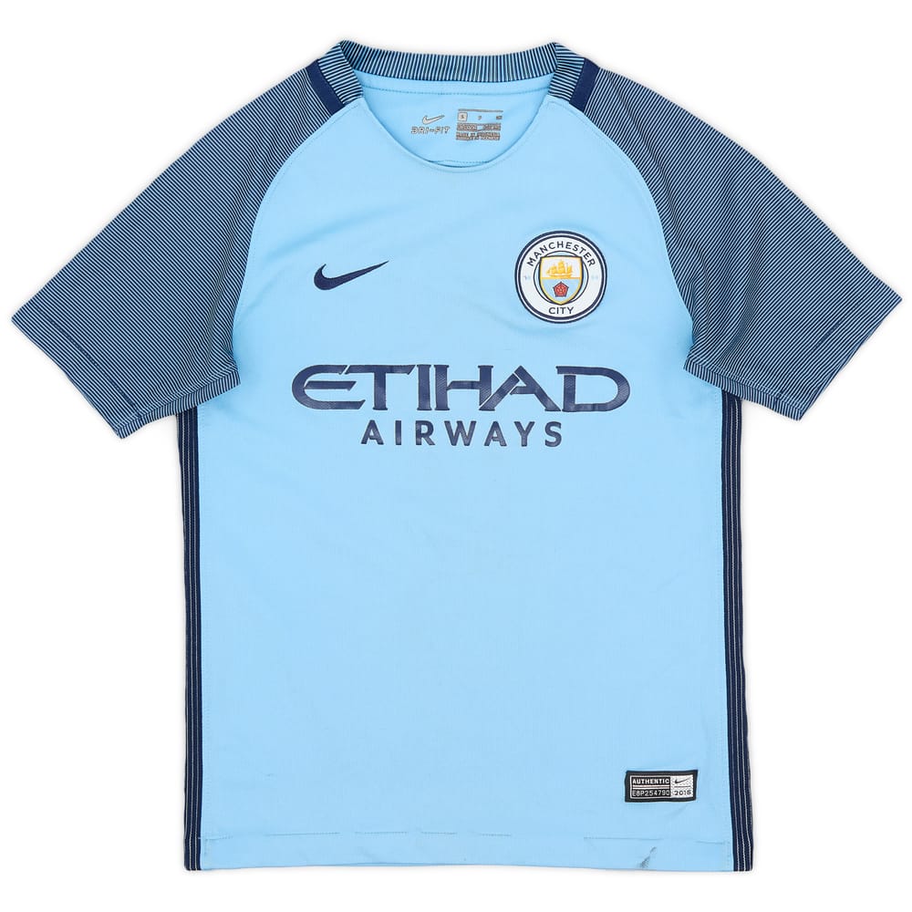 2016-17 Manchester City Home Shirt - 6/10 - (S.Boys)