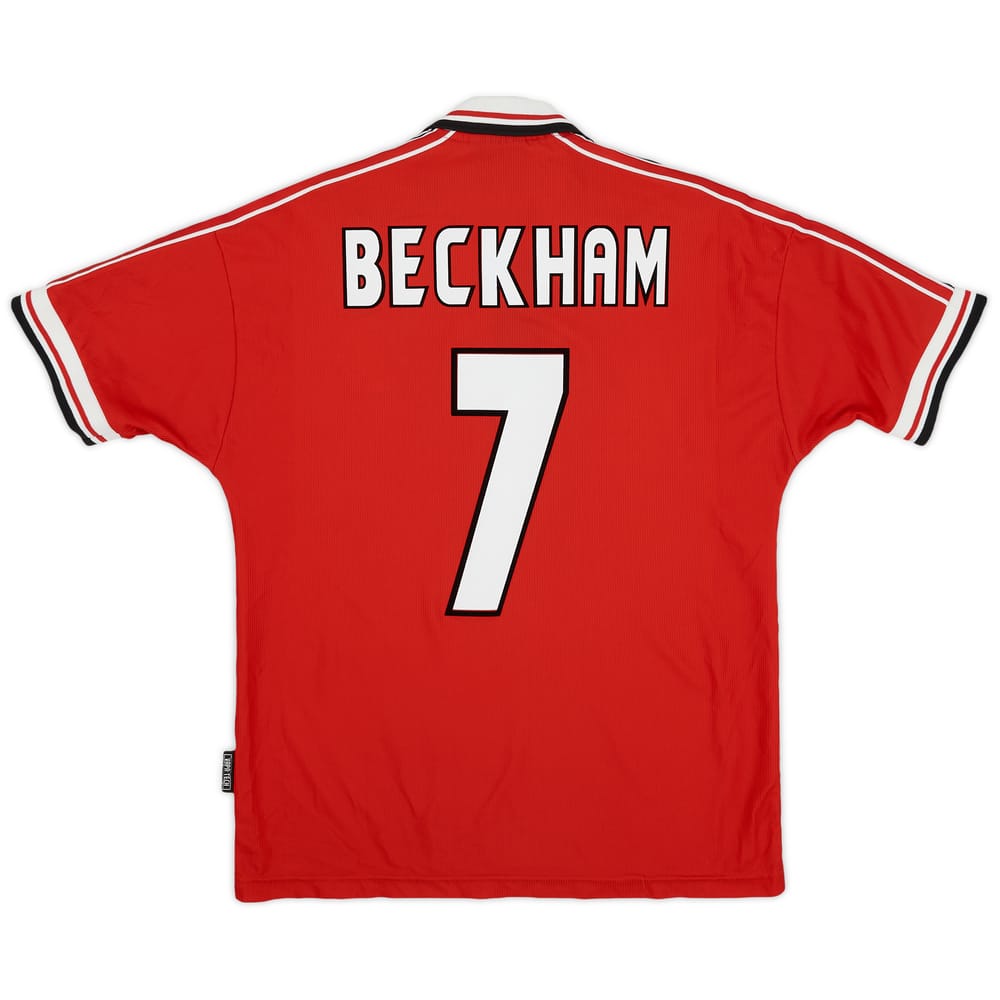 1998-00 Manchester United Home Shirt Beckham #7 - 8/10 - (M)