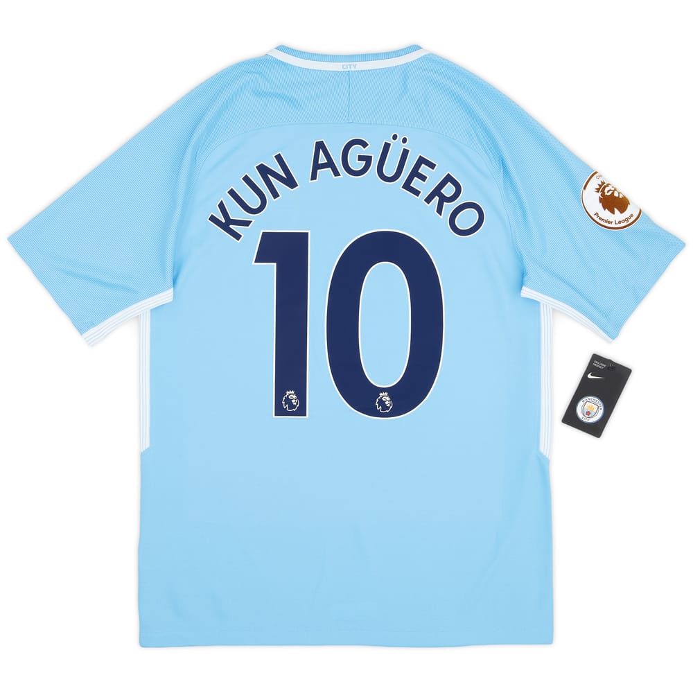 2017-18 Manchester City Home Shirt Kun Aguero #10 (M)