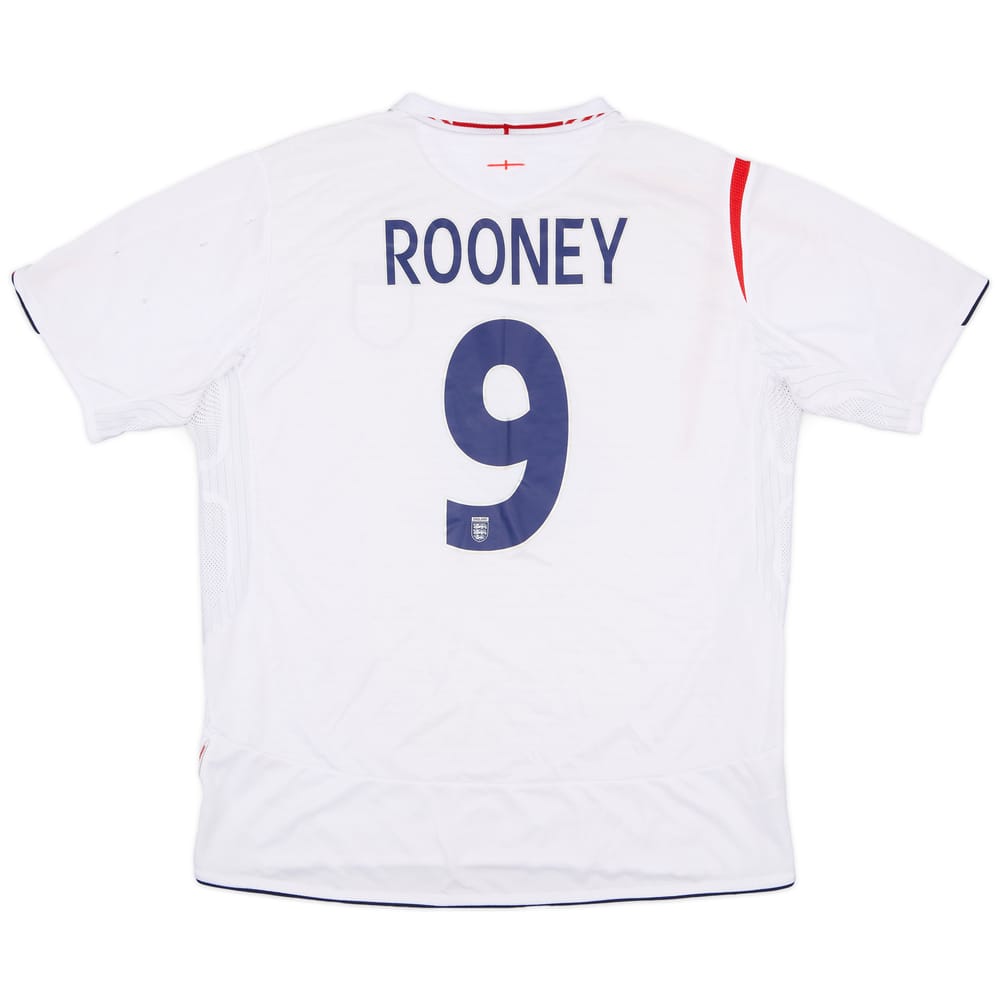 2005-07 England Home Shirt Rooney #9 - 5/10 - (XL)
